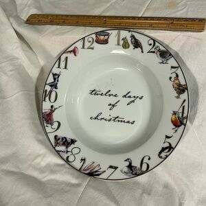 Large  glass serving dish .12 days of Christmas. Better homes and gardens